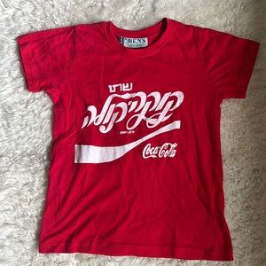 Worn once - Boys Hebrew CocaCola Shirt
